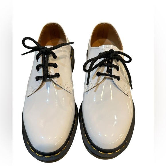 Dr. Martens 1461 White Patent Lamper 3-Eye Oxfords NWOB Women Size 7L / Men 6M - Picture 3 of 13